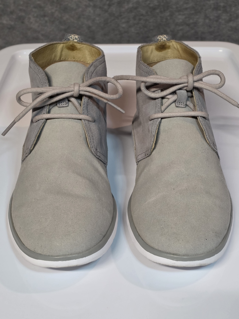 UGG Freaman Canvas Chukka Boots in Gray